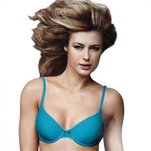 Maidenform Comfort Devotion Demi Teal Tailored Bra